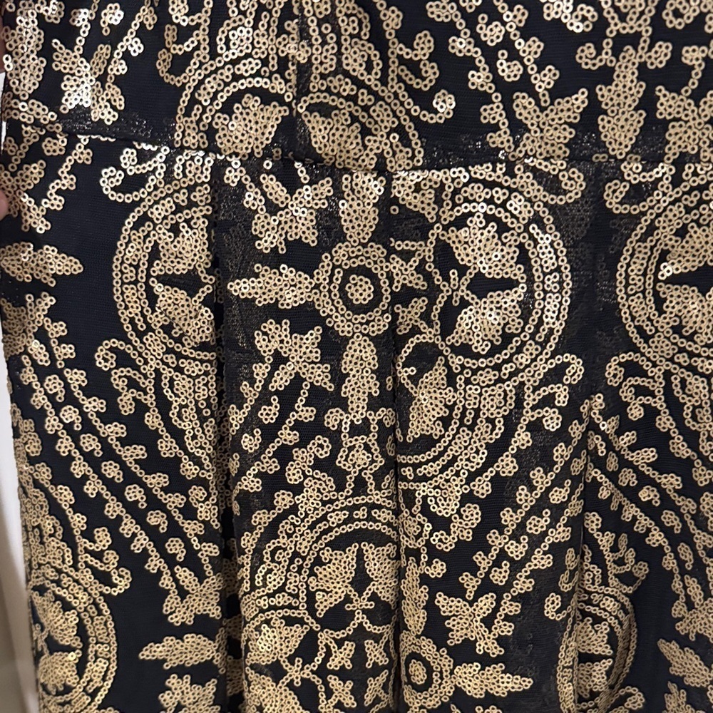 Eva Mendes for New York & Company Black and Gold Sequin Mini Dress - Picture 5 of 8